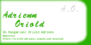 adrienn oriold business card